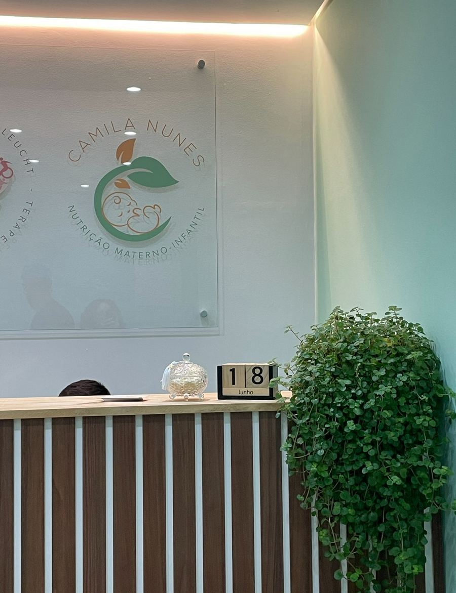 Recepção do consultório de Camila Nunes